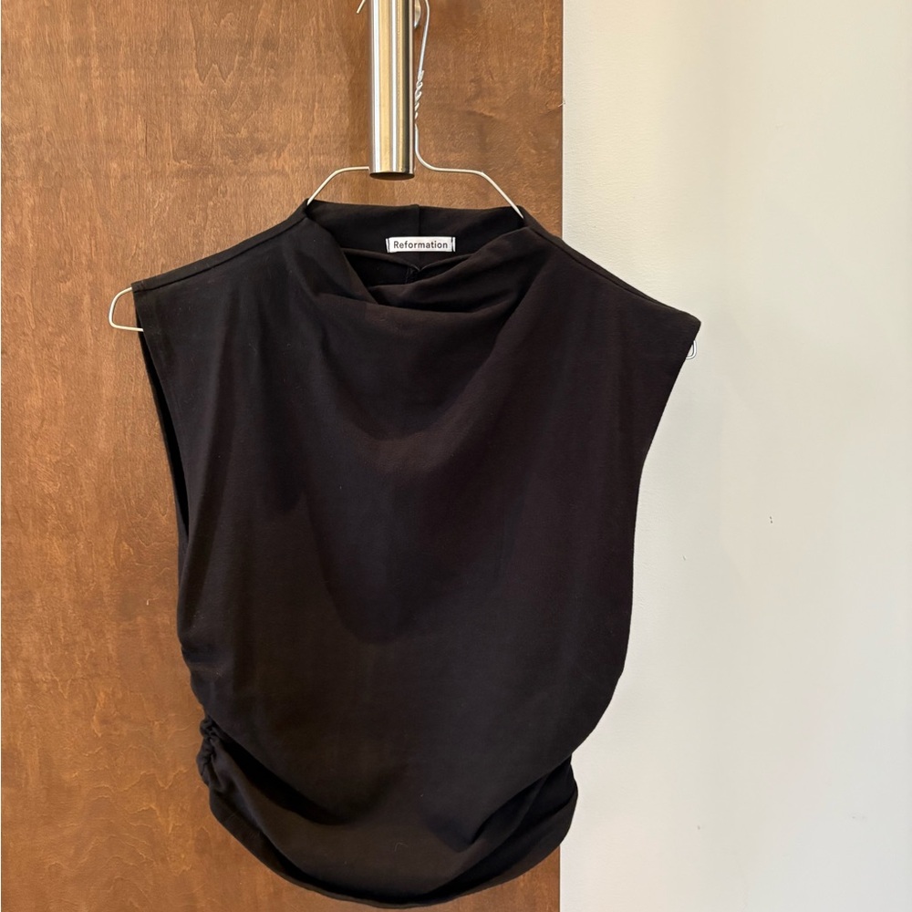 Reformation Black Sleeveless Blouse